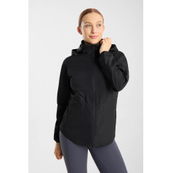 Chaqueta de equitación Horze Fiora ligera e impermeable para mujer Azul marino oscuro
