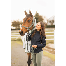 Chaqueta de equitación Horze Fiora ligera e impermeable para mujer Azul marino oscuro