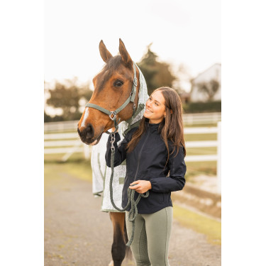 Chaqueta de equitación Horze Fiora ligera e impermeable para mujer Azul marino oscuro