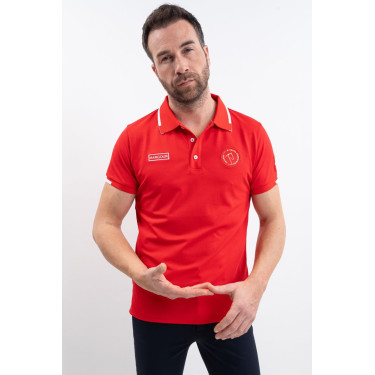 Polo Harcour Dranse hombre Swiss Eequestrian Friends Roja Rojo