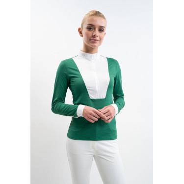 Polo de concurso Harcour Praga mujer Verde esmeralda