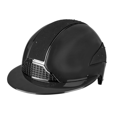 Casco de equitación Swing H24 Lady Spark Purpurina negra brillante
