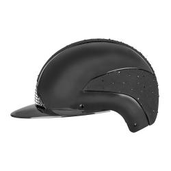 Casco de equitación Swing H24 Lady Spark Purpurina negra brillante