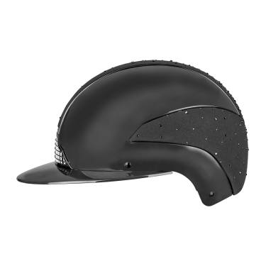 Casco de equitación Swing H24 Lady Spark Purpurina negra brillante
