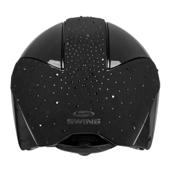 Casco de equitación Swing H24 Lady Spark Purpurina negra brillante