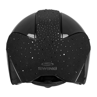 Casco de equitación Swing H24 Lady Spark Purpurina negra brillante