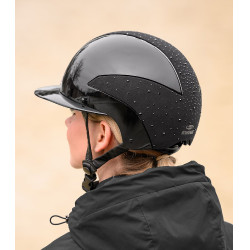 Casco de equitación Swing H24 Lady Spark Purpurina negra brillante