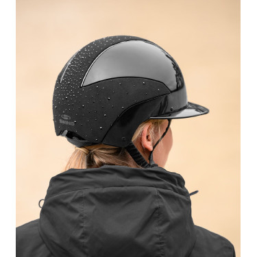 Casco de equitación Swing H24 Lady Spark Purpurina negra brillante