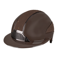Casco de equitación Swing H24 Lady Spark Marrón brillante con purpurina Marr&amp;amp;amp;oacute;n