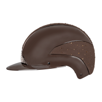 Casco de equitación Swing H24 Lady Spark Marrón brillante con purpurina Marr&amp;amp;amp;oacute;n