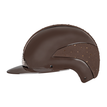 Casco de equitación Swing H24 Lady Spark Marrón brillante con purpurina Marrón Casco de equitación Swing H24 Lady Spark Marrón brillante con purpurina Marrón