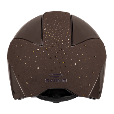 Casco de equitación Swing H24 Lady Spark Marrón brillante con purpurina Marrón Casco de equitación Swing H24 Lady Spark Marrón brillante con purpurina Marrón