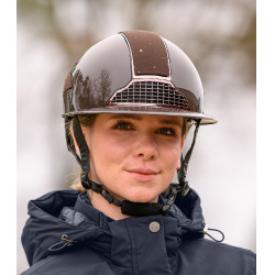 Casco de equitación Swing H24 Lady Spark Marrón brillante con purpurina Marrón Casco de equitación Swing H24 Lady Spark Marrón brillante con purpurina Marrón
