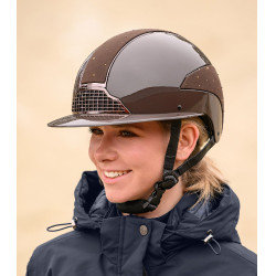 Casco de equitación Swing H24 Lady Spark Marrón brillante con purpurina Marrón Casco de equitación Swing H24 Lady Spark Marrón brillante con purpurina Marrón