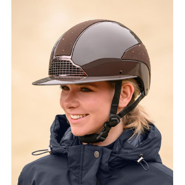 Casco de equitación Swing H24 Lady Spark Marrón brillante con purpurina Marrón Casco de equitación Swing H24 Lady Spark Marrón brillante con purpurina Marrón