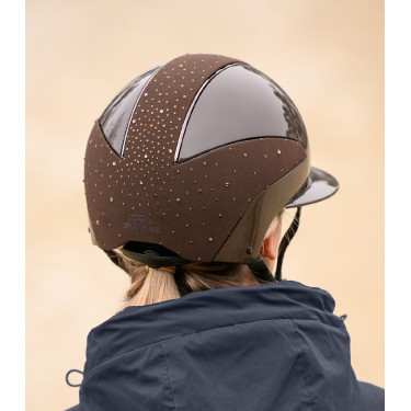 Casco de equitación Swing H24 Lady Spark Marrón brillante con purpurina Marrón Casco de equitación Swing H24 Lady Spark Marrón brillante con purpurina Marrón