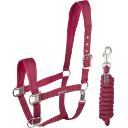 Cabezada y ramal Waldhausen Velvet Granada Rojo