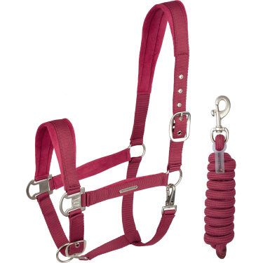 Cabezada y ramal Waldhausen Velvet Granada Rojo
