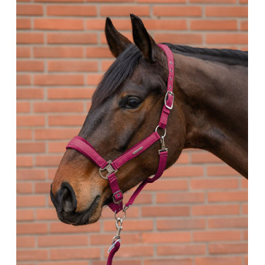 Cabezada y ramal Waldhausen Velvet Granada Rojo