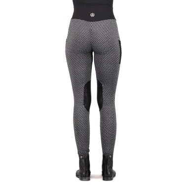 Legging de equitación Imperial Riding Diamond Bubble Kneegrip Negro Legging de equitación Imperial Riding Diamond Bubble Kneegrip Negro