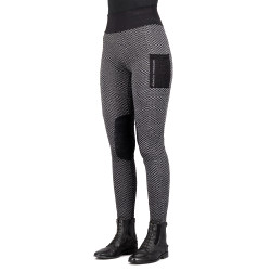 Legging de equitación Imperial Riding Diamond Bubble Kneegrip Negro Legging de equitación Imperial Riding Diamond Bubble Kneegrip Negro