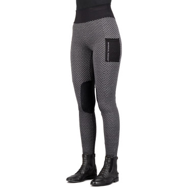 Legging de equitación Imperial Riding Diamond Bubble Kneegrip Negro Legging de equitación Imperial Riding Diamond Bubble Kneegrip Negro