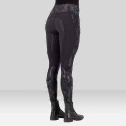 Leggings de equitación Euro-Star Breez FullGrip Negro / camuflaje