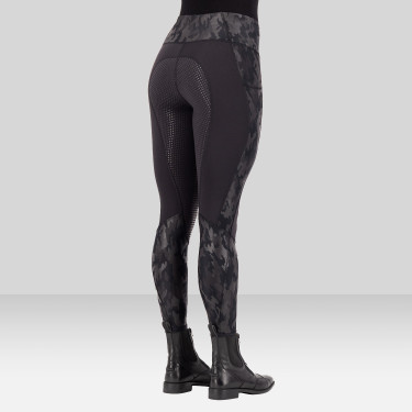 Leggings de equitación Euro-Star Breez FullGrip Negro / camuflaje