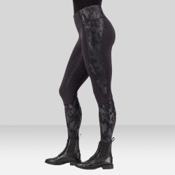 Leggings de equitación Euro-Star Breez FullGrip Negro / camuflaje
