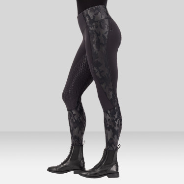 Leggings de equitación Euro-Star Breez FullGrip Negro / camuflaje