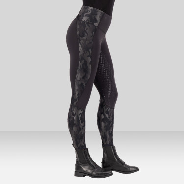 Leggings de equitación Euro-Star Breez FullGrip Negro / camuflaje