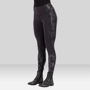 Leggings de equitación Euro-Star Breez FullGrip Negro / camuflaje