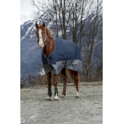 Manta Equi-Theme Tyrex 600 D Azúl marino / gris Manta Equi-Theme Tyrex 600 D Azúl marino / gris