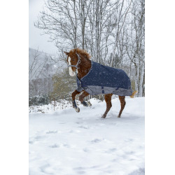 Manta Equi-Theme Tyrex 600 D Azúl marino / gris Manta Equi-Theme Tyrex 600 D Azúl marino / gris