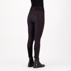Leggings de equitación Euro-Star Athletic leanline FullGrip Rosa negra Burdeos