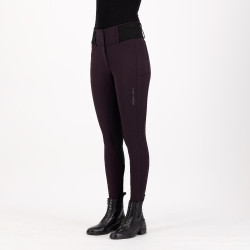 Leggings de equitación Euro-Star Athletic leanline FullGrip Rosa negra Burdeos