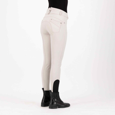 Pantalón de equitación HV Polo Ellen Highwaist FullGrip Gris Cinc Beige