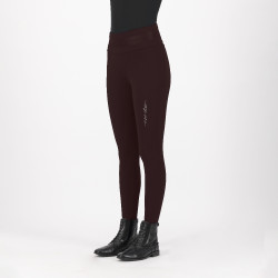 Leggings de equitación Euro-Star Impress FullGrip Rosa negra Burdeos