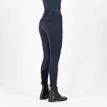 Pantalón de equitación Euro-star Aurelia Full Grip Noche Azul marino