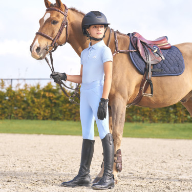Pantalón de equitación Euro-Star Impressive FullGrip para niños Azúl claro Pantalón de equitación Euro-Star Impressive FullGrip para niños Azúl claro