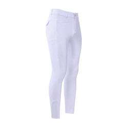 Pantalón de equitación Euro-Star Camelio con grip en las rodillas para hombre Blanco