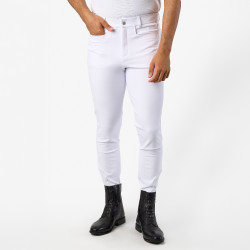 Pantalón de equitación Euro-Star Camelio con grip en las rodillas para hombre Blanco