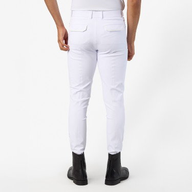 Pantalón de equitación Euro-Star Camelio con grip en las rodillas para hombre Blanco