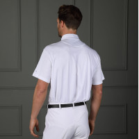 Camisa con lazada de cuello de hombre de manga corta Shires Aubrion Blanco