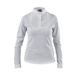 Camisa de concurso de manga larga Shires Aubrion Blanco