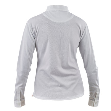 Camisa de concurso de manga larga Shires Aubrion Blanco
