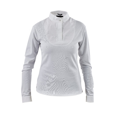 Camisa de concurso de manga larga Shires Aubrion Blanco