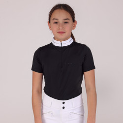 Camisa de concurso Optima LX joven jinete Shires Aubrion Negro