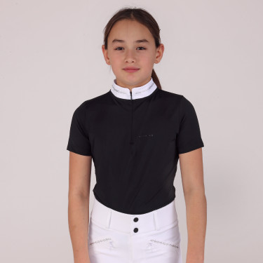 Camisa de concurso Optima LX joven jinete Shires Aubrion Negro