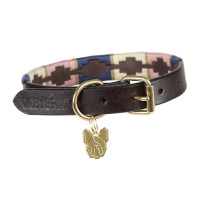 Collar para perro Drover Polo Shires Digby & Fox Azul marino / rosa / natural